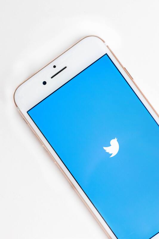 Twitter opening on white iPhone